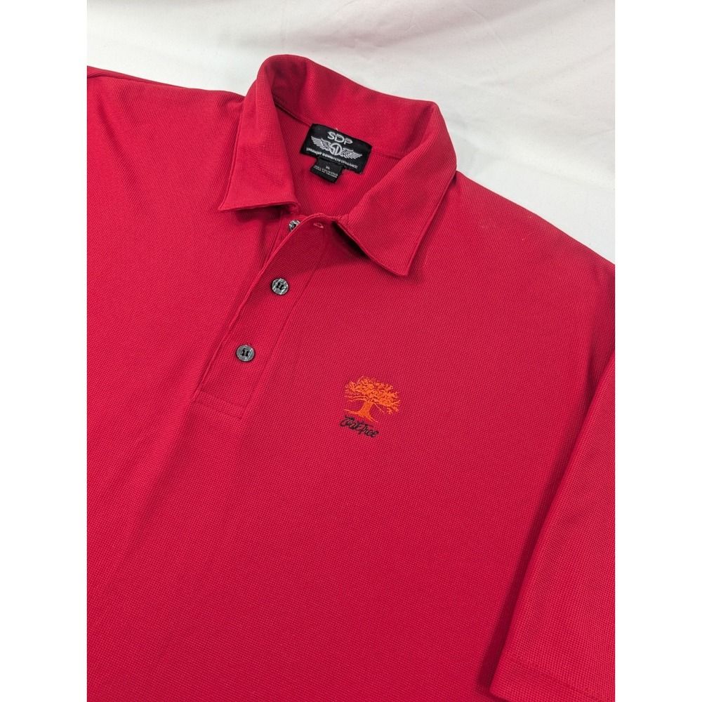 Straight Down Golf Polo Shirt Oak Tree Country Club Oklahoma Size XL Heavy Knit